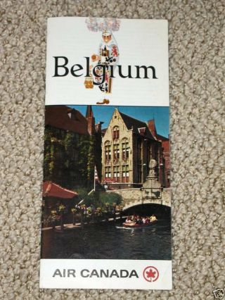 1969 Air Canada Airlines Tour Tourist Souvenir Brochure Booklet Belgium