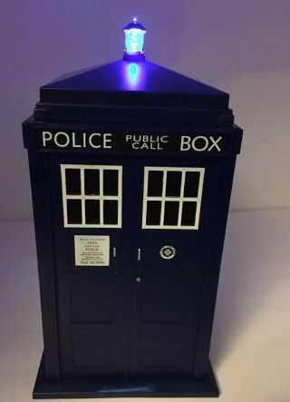 Doctor Who Tardis Police Box Storage Container Bbc 2004 Lights Up Makes Sounds