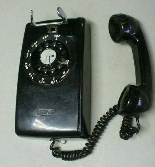 Vintage Western Electric Black Rotary Wall Phone