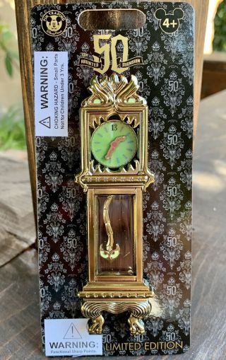 Disneyland Haunted Mansion 50th Anniversary Clock Le Pin