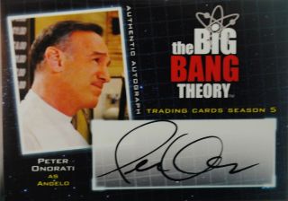 The Big Bang Theory Season 5 Autograph Peter Onorati As Angelo A17