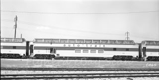 B&w Negative Auto - Train Railroad Dome Car 523 Sanford,  Fl 1972