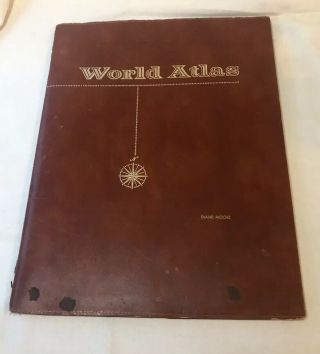 1962 Vintage Rand Mcnally Space Age Atlas Featuring Lt.  Col John H.  Glenn