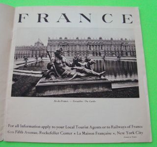 ca 1920 ' s FRANCE TOURIST BOOKLET Brochure IN ENGLISH 36 - pgs ALL PHOTOS & MAPS 2