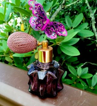 Vintage Decorative Glass Crystal Perfume Bottle Pump Spray Atomizer Vanity