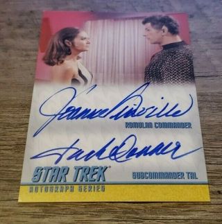 Star Trek Remastered Series Dual Autograph Joanne Linville Jack Donner