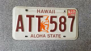 Mid 1980’s Hawaii " King Kamehameha " License Plate