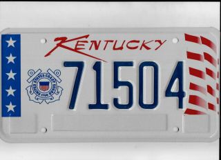 Kentucky License Plate " 71504 " United States Coast Guard