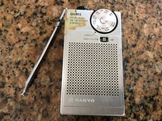 Vintage Sanyo Rpm6800 Transistor Portable Radio & Digital Clock - Only