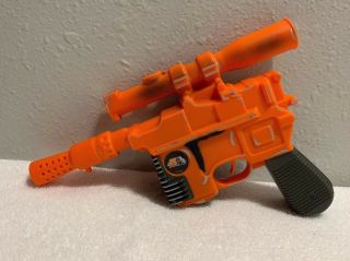 1996 Vintage Disney Star Wars Tours Han Solo Orange Blaster Toy Gun With Sound