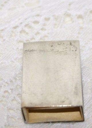 Antique Sterling Silver Engraved B ETCHED Match Box Holder MARKED STERLING 3