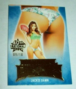 2019 40th National Bum Jackie Dawn Gold Foil Premium Bench Warmer Card