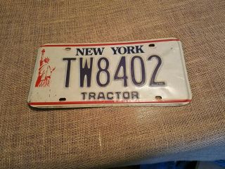 York Statue Of Liberty Tractor License Plate Tw8402