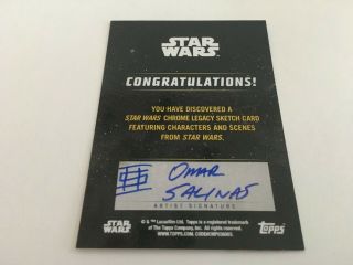 Topps Star Wars Chrome Legacy 2019 Sketch Card Obi Wan Kenobi 1/1 Omar Salinas 2