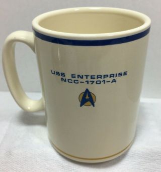 Vintage 1993 Pfaltzgraff Star Trek USS Enterprise NCC 1701 A Coffee Cup Mug 3