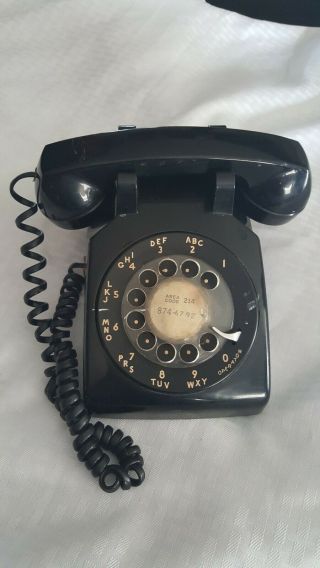 Vintage Southwestern Bell Western Electric Black Rotary Desk Telephone 1977