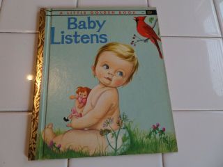 Baby Listens,  A Little Golden Book,  1960 (a Ed;vintage Eloise Wilkin)