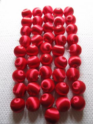 46 Satin Covered Christmas Tree Balls Ornaments/crafts 2 1/4 "