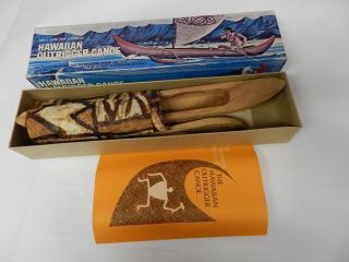 Vintage Hawaiian Outrigger Canoe Model Kit - By Anekona Hawaii - Vintage Hawaii Toy