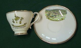 Vintage Wells - Barkerville,  Bc Gold Centre Of The Cariboo Cup & Saucer