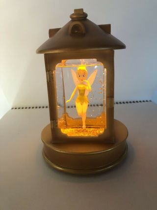 Disney Store Tinkerbell Fairy Peter Pan Lantern Snow Globe Lantern Lights Up
