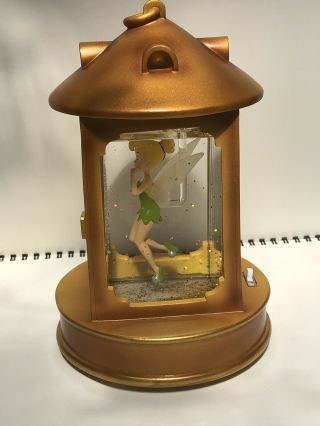 Disney store Tinkerbell Fairy Peter Pan Lantern Snow Globe Lantern Lights Up 3