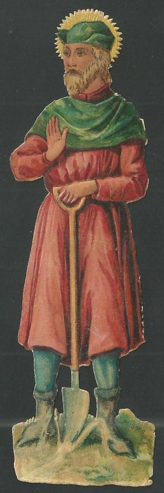 Holy Card Antique San Isidro Labrador Santino Andachtsbild Image Pieuse