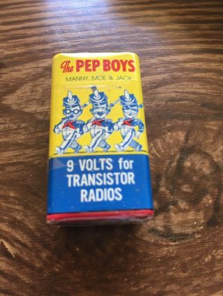 The Pep Boys Vintage 9v Volt Battery For Transistor Radios Cadet Co.  Advertising
