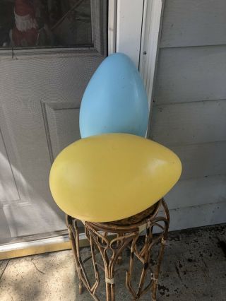 Two 14” Blow Mold Easter Eggs