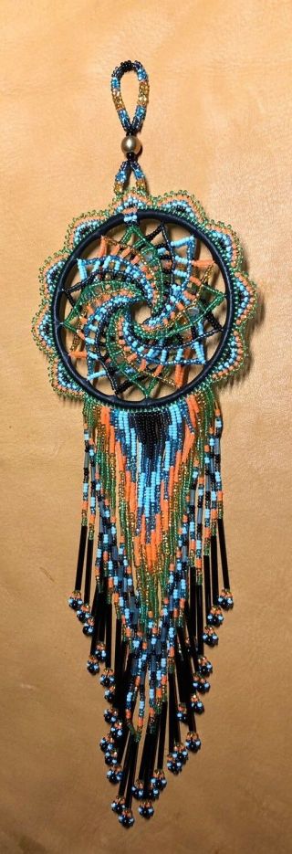 Awesome Native America Lakota Sioux Beaded Dream Catcher Wall Hanging