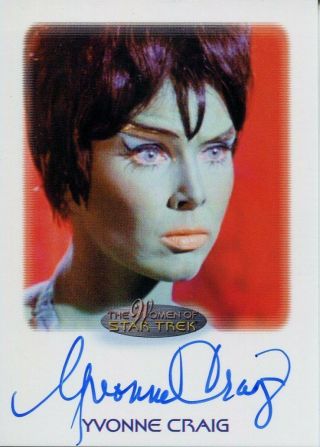 Women Of Star Trek 50th Anniversary Autograph Yvonne Craig