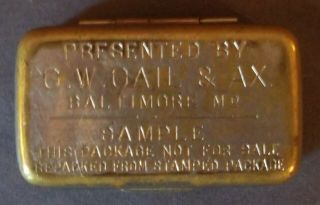 Vintage G.  W.  Gail & Ax Sample Tobacco/snuff Box