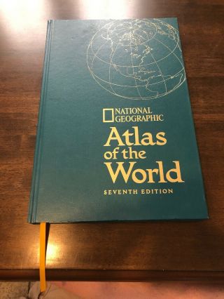 1999 National Geographic Atlas Of The World Seventh Edition Hardcover Large
