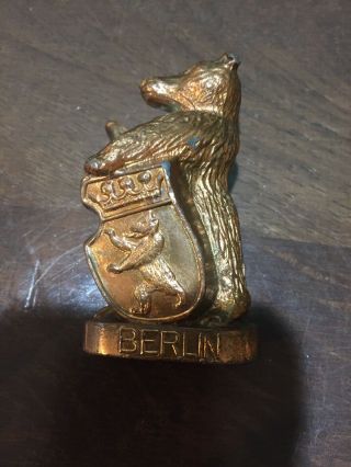Vintage Germany Metal Berlin Bear Charm Souvenir