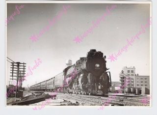 Vintage 5 " X7 " Photo Train Railroad At&sf Atchison Topeka Santa Fe 3757 4 - 8 - 4 Gr