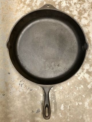 Vintage No.  12 Cast Iron Skillet Made In U.  S.  A.  W/ Heat Ring 13 - 7/16 Inch