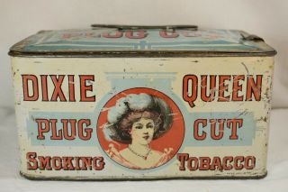 Dixie Queen Plug Cut Lunchbox Tobacco Tin