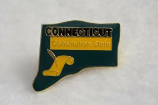 Connecticut State Colorful Lapel Pin (constitution State)