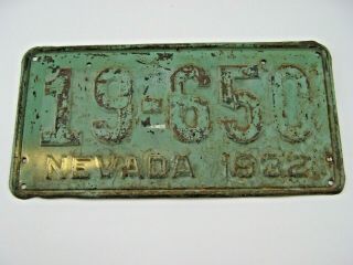 Rare Antique 1932 Nevada State License Plate