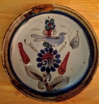 Ken Edwards Signed Palomar Mexican Pottery Wall Hanging Plate