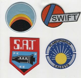 Space 1999 Alpha Moonbase Swift Logo Uniform Jacket Patch Set (4)