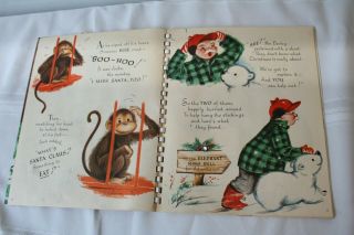 Vintage 1950 ' s Christmas At The Little Zoo Pop - up Book Charlot Byi / Beth Vardon 4