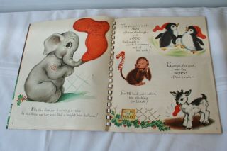 Vintage 1950 ' s Christmas At The Little Zoo Pop - up Book Charlot Byi / Beth Vardon 5