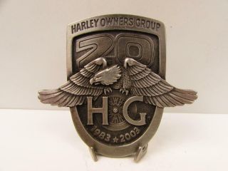 2003 H.  O.  G.  20th Anniversary Sterling Silver Medallion Harley Owners Group Hog