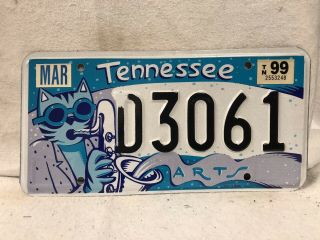 1999 Tennessee Art License Plate