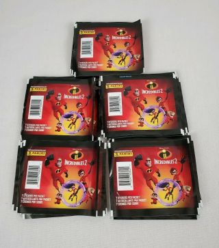 50 Packs Incredibles 2 Disney Pixar Stickers (7ct) Panini 350 Total Collectible