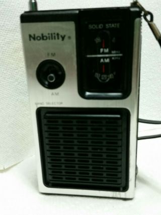 Vintage Nobility Am - Fm Um/m - 70 Transistor Radio Hong Kong