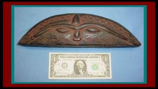 Authentic Vintage / Primitive African Hand Carved Wood Crescent Treasure Box