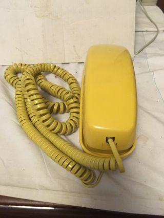 Vtg Push Button Desk Phone Western Electric Trimline Ad3 Yellow Parts