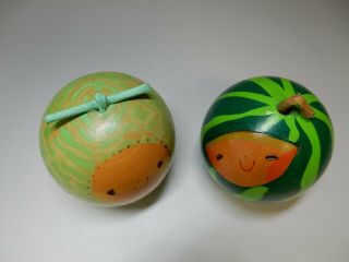 Watermelon Melon Japanese Sosaku Kokeshi Wooden Doll Fukushima Hiroe 7